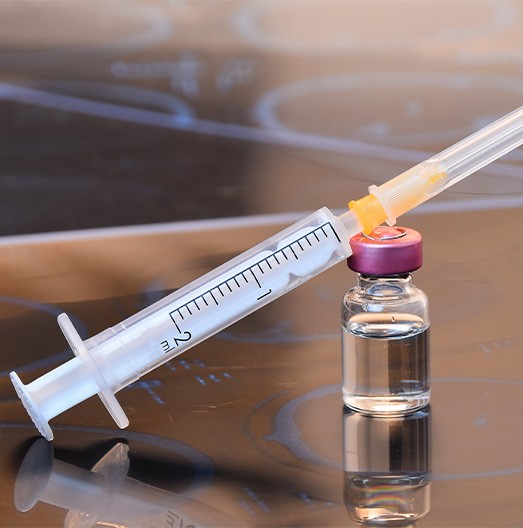 Vial of BOTOX with syringe